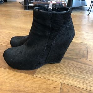 Rick Owens suede ankle booties